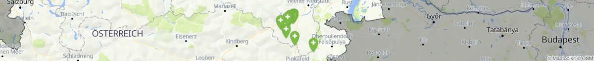 Map view for Pharmacies emergency services nearby Aspangberg-Sankt Peter (Neunkirchen, Niederösterreich)